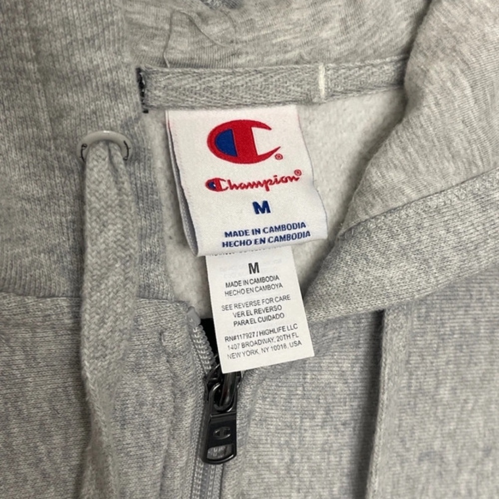 Champion Heather Gray Full-Zip Hoodie - Picture 2 of 6